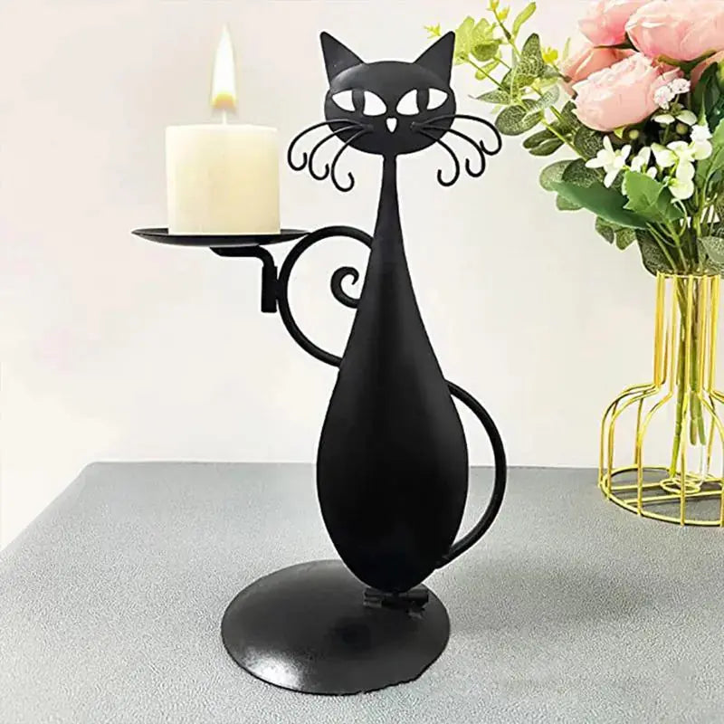 Black Cat Metal Candle Holder Black Cats Store