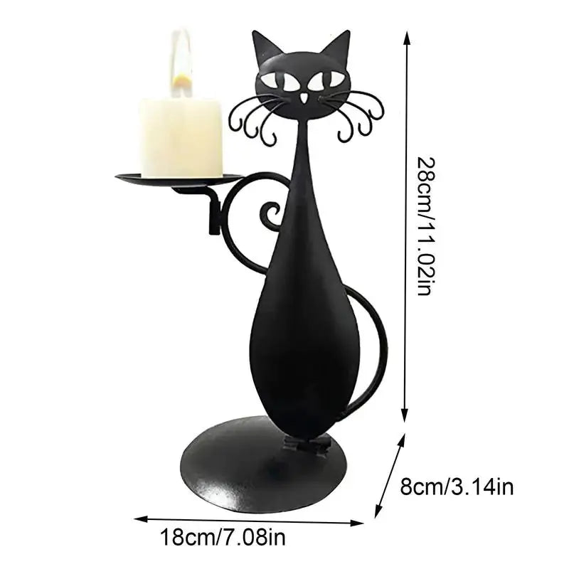 Black Cat Metal Candle Holder Black Cats Store