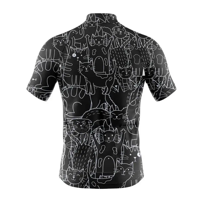 Summer Cycling Jersey Men Black Cat Shirt Black Cats Store