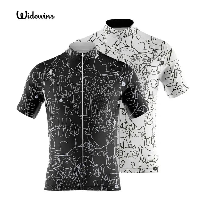 Summer Cycling Jersey Men Black Cat Shirt Black Cats Store