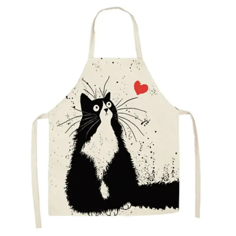 Cute Cat Print Cooking Kitchen Apron Black Cats Store