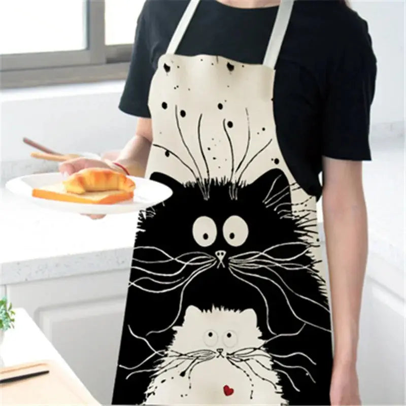 Cute Cat Print Cooking Kitchen Apron Black Cats Store