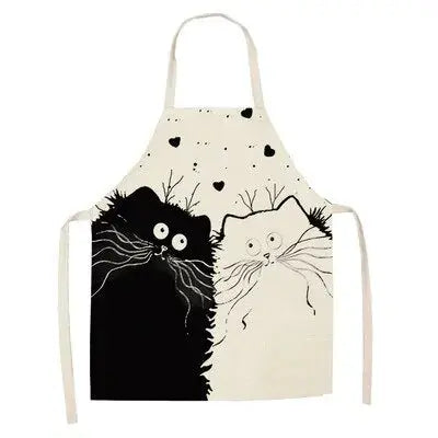 Cute Cat Print Cooking Kitchen Apron Black Cats Store