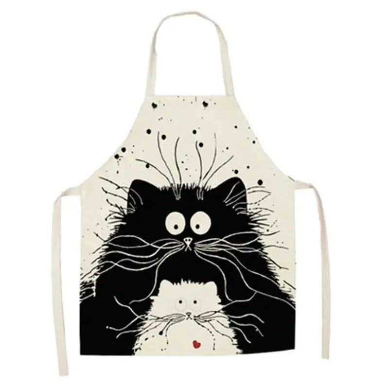 Cute Cat Print Cooking Kitchen Apron Black Cats Store